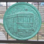 吉沢駅跡に設置された東急バス吉沢停留所／2003年3月28日 吉沢停留所