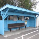 玉06系統が発着する砧本村停留所／2003年3月28日 砧本村停留所