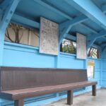 玉06系統が発着する砧本村停留所／2003年3月28日 砧本村停留所