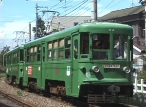 世田谷八幡宮秋季大祭の提灯と72-71編成／1999年9月15日 宮の坂〜山下間