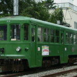 上町車庫に留置中のデハ85号／1999年4月13日 上町車庫