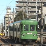 世田谷駅を後にする試運転中の72-71編成／2000年3月17日 世田谷〜松陰神社前間