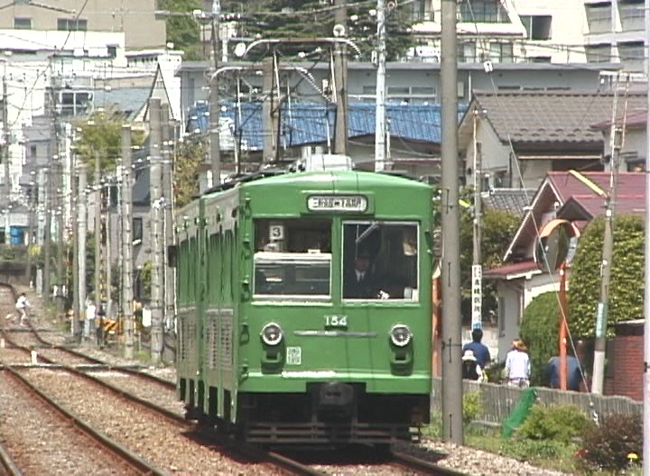 松原駅へ向かう154-153編成／2000年4月23日 下高井戸〜松原間