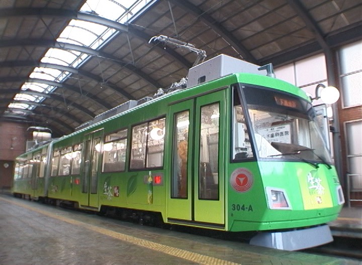 304編成「生茶」下りの営業初列車／2000年7月8日 三軒茶屋駅