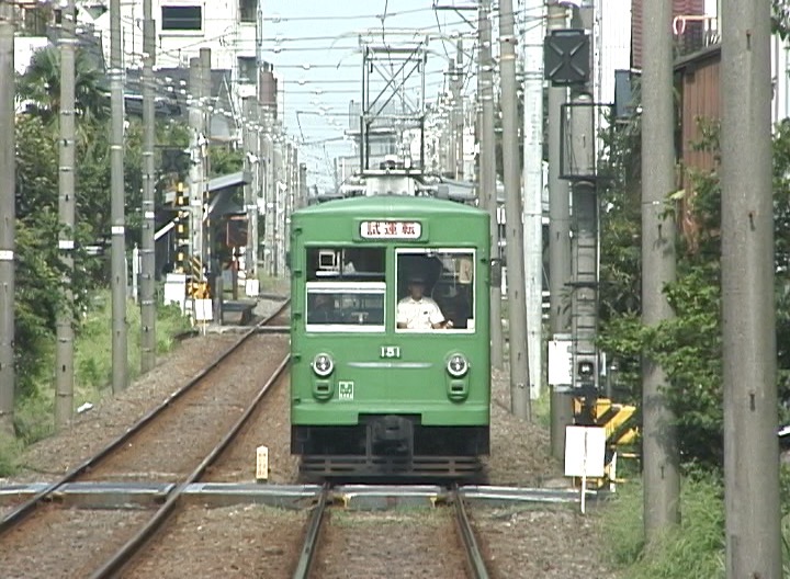 上町駅に向かう試運転の152-151編成／2000年8月4日 世田谷〜上町間