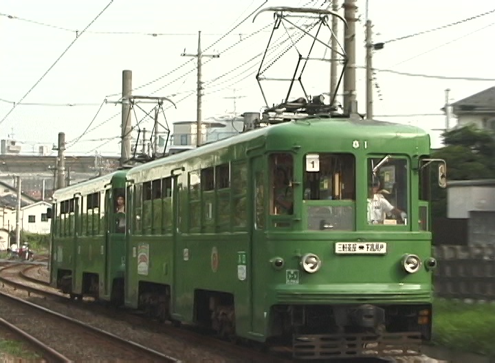 赤堤の勾配を上る82-81編成／2000年8月22日 山下〜松原間