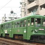 松原駅を発車した82-81編成玉電塗装／2000年12月24日 松原〜山下間