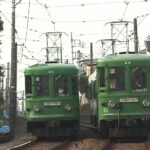 デハ75号引退前日、三軒茶屋駅を発車した76-75編成／1999年3月17日 三軒茶屋〜西太子堂間