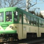 上町車庫に留置中のデハ76号／1999年4月3日 上町車庫