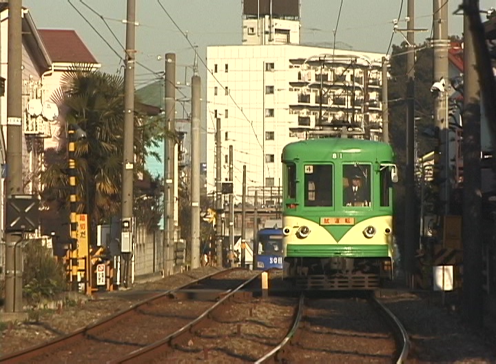 試運転中の82-81編成玉電塗装／2000年12月26日 若林〜松陰神社前間