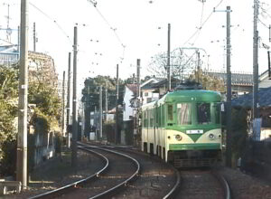 若林駅へ向かう上町行きの154-153編成／2001年1月4日 西太子堂〜若林間