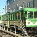 上町車庫に留置中のデハ76号／1999年4月3日 上町車庫