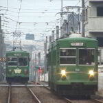 下高井戸駅に停車中の上町行きの152-151編成／2000年8月28日 下高井戸駅