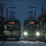 雪の松原駅／2022年1月6日 松原駅