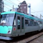 東急車輛製造横浜製作所を出発するデハ310B号／2001年3月18日 東急車輛製造横浜製作所