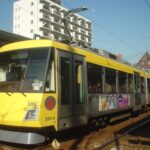 若林駅に停車中の154-153編成／2000年7月11日 若林駅