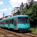 世田谷駅を後にする試運転中の72-71編成／2000年3月17日 世田谷〜松陰神社前間