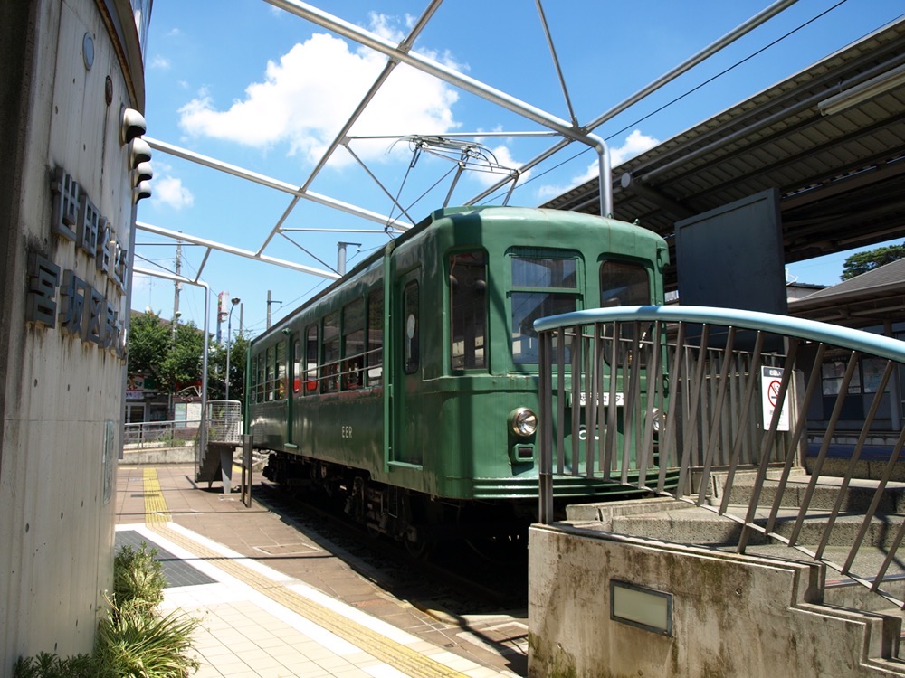 宮坂区民センターで保存中の601号／2007年8月12日 宮の坂駅（宮坂区民センター）