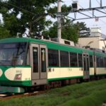 P6運行で出庫する72-71編成／2000年4月12日 上町車庫