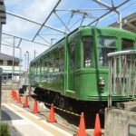 塗装が完了した601号（元デハ87号）／2018年8月18日 宮の坂駅（宮坂区民センター）