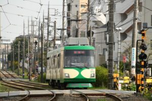 紫陽花の中を行く305編成／2022年6月19日 宮の坂〜山下間