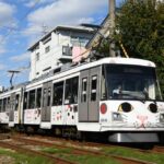 松原駅へ向かう308編成「幸福の招き猫電車」／2022年9月25日 下高井戸〜松原間