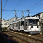 大橋ジャンクション脇に再現された玉電モニュメント／2022年5月8日 O-Path目黒大橋