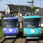 新緑を横目に若林駅へ向かう78-77編成／2000年4月23日 松陰神社前〜若林間