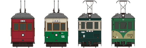 玉川電気鉄道 56〜66号→東京横浜電鉄 56〜66号→東京急行電鉄 デハ40形（デハ41〜51号）　1928年〜1969年