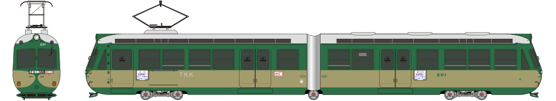 東京急行電鉄 デハ200形（デハ201〜206号）　1955年〜1969年