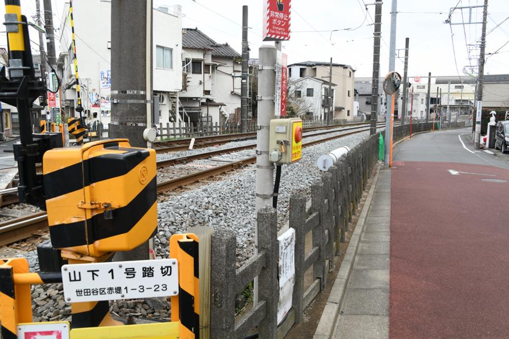 前田停留場下りホーム予定地／2025年2月3日 山下〜松原間