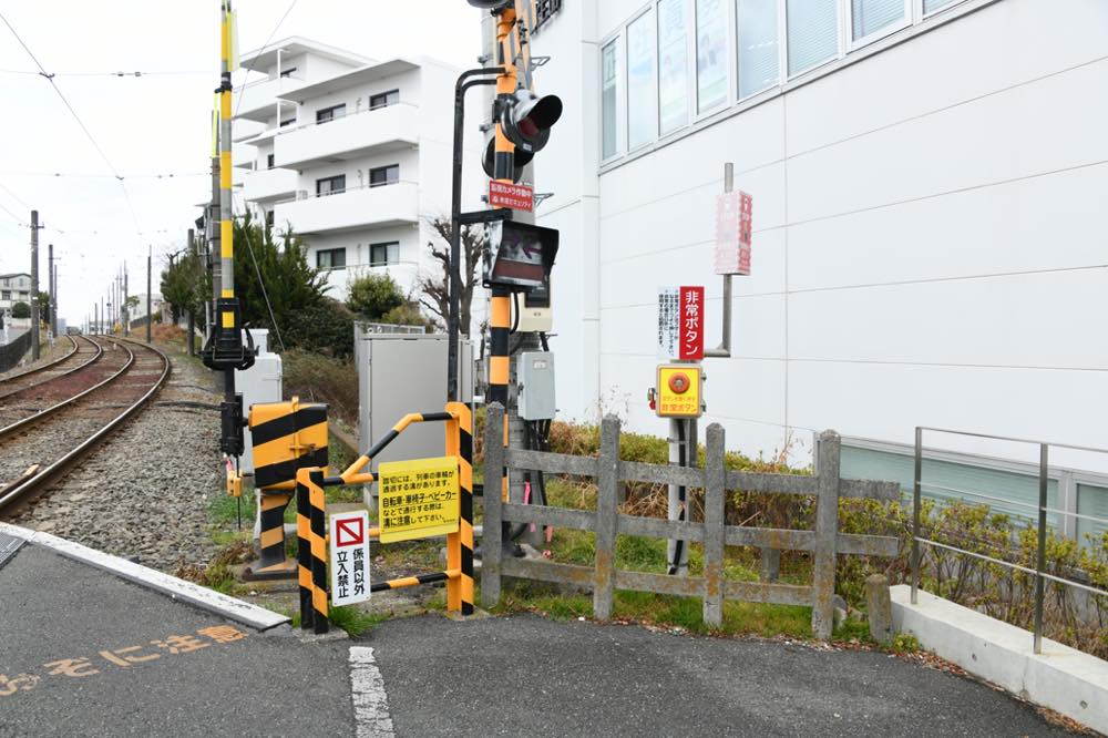 前田停留場上りホーム予定地／2025年2月3日 山下〜松原間