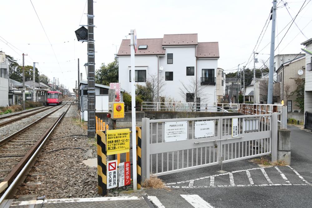 豪徳寺前停留場上りホーム跡／2025年2月3日 上町〜宮の坂間