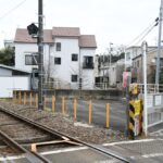 豪徳寺前停留場跡に隣接する烏山川緑道／2025年2月3日 上町〜宮の坂間