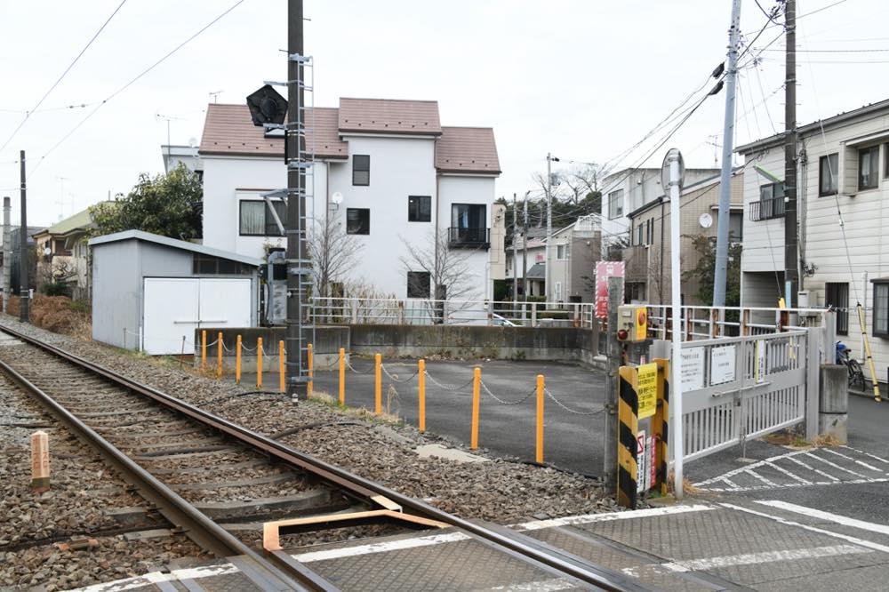 豪徳寺前停留場上りホーム跡／2025年2月3日 上町〜宮の坂間