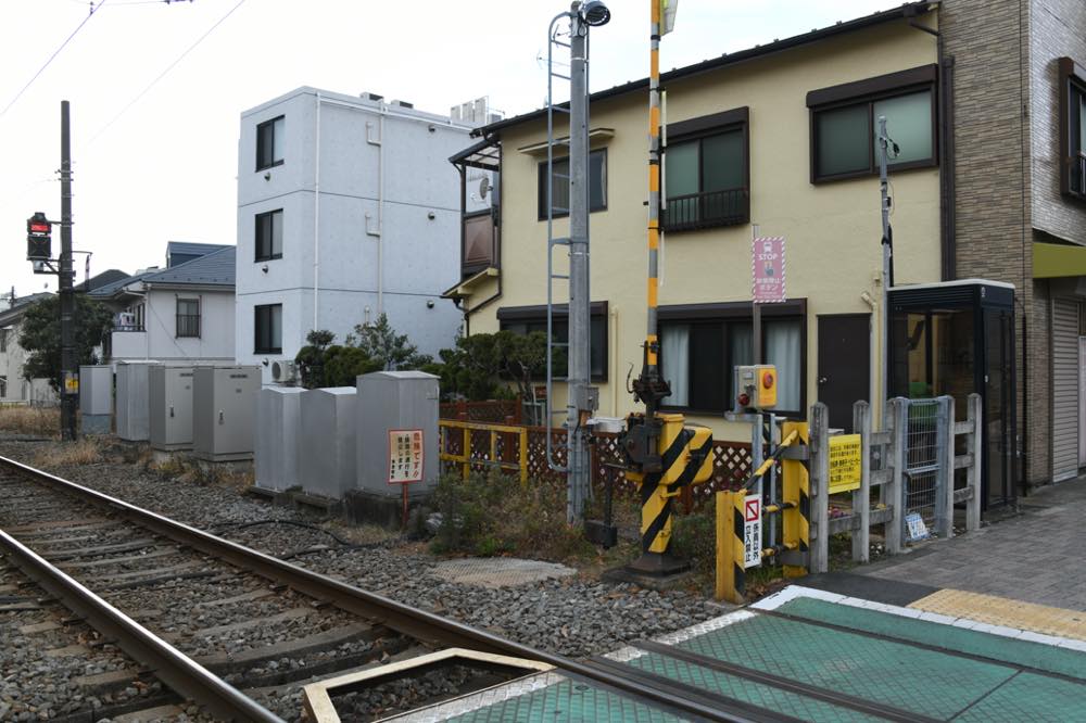 開通当初の世田谷停留場上りホーム跡／2025年2月3日 世田谷〜上町間