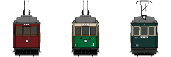 tamaden_mc16-21 玉川電気鉄道 16〜21号→東京横浜電鉄 16〜21号→東京急行電鉄 デハ1形(デハ1〜6号) 1920年〜1953年