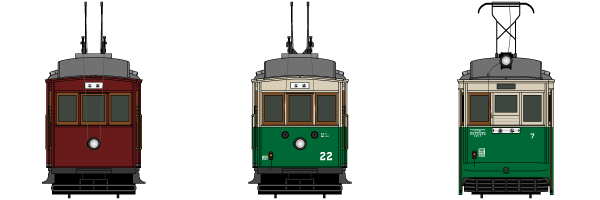 玉川電気鉄道 22〜30号→東京横浜電鉄 22〜30号→東京急行電鉄 デハ1形（デハ7〜15号）　1922年〜1953年