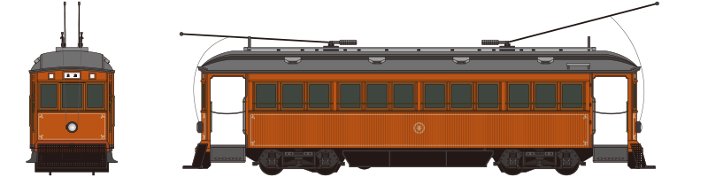 tamaden_mc31-35_face_side 玉川電気鉄道 31〜35号→東京横浜電鉄 31〜35号 1925年〜1939年