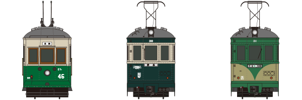 tamaden_mc46-55 玉川電気鉄道 46〜55号→東京横浜電鉄 46〜55号→東京急行電鉄 デハ30形(デハ30〜39号)1927年〜1969年