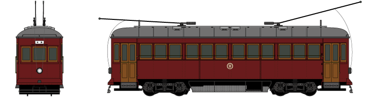 tamaden_mc46-55_face_side 玉川電気鉄道 46〜55号→東京横浜電鉄 46〜55号→東京急行電鉄 デハ30形(デハ30〜39号)1927年〜1969年