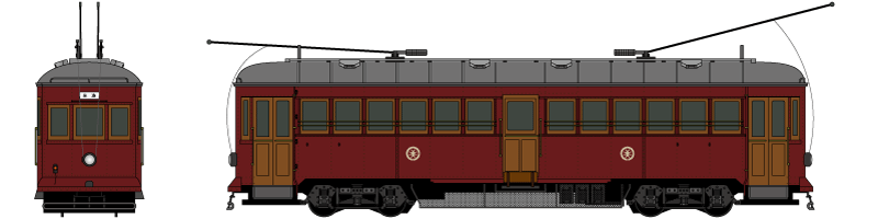 tamaden_mc56-66_face_side 玉川電気鉄道 56〜66号→東京横浜電鉄 56〜66号→東京急行電鉄 デハ40形(デハ41〜51号) 1928年〜1969年