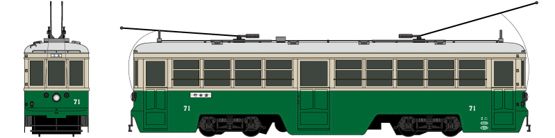 tamaden_mc71-75_face_side 東京横浜電鉄 71〜75号→東京急行電鉄 デハ60形(デハ61〜65号) 1939年〜1969年