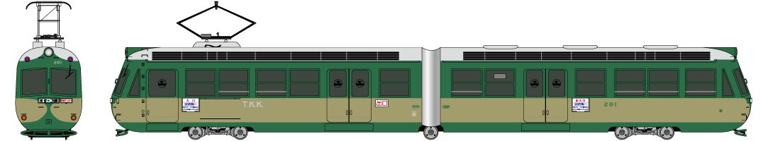 tamaden_type200_2_face_side 東京急行電鉄 デハ200形(デハ201〜206号) 1955年〜1969年