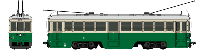 tamaden_type70_face_side 東京急行電鉄 デハ70形(デハ71〜78号) 1943年〜2000年