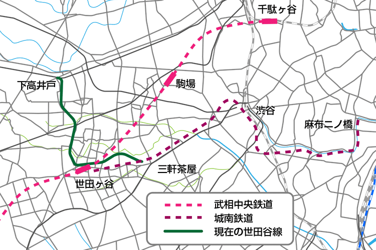 jonan_railway_map 城南鉄道計画〜世田谷を走る蒸気機関車の幻〜