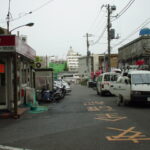 大橋車庫側から見た入出庫線跡／1999年5月10日 東急バス大橋営業所
