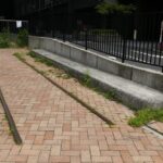 大橋ジャンクション脇に再現された玉電モニュメント／2022年5月8日 O-Path目黒大橋