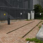 大橋ジャンクション脇に再現された玉電モニュメント／2022年5月8日 O-Path目黒大橋