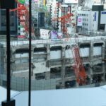東急百貨店西館の解体中に見ることができた玉電ビルの躯体／2022年8月7日 渋谷駅